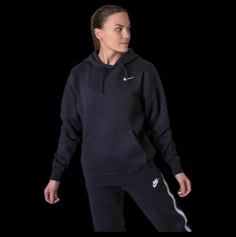 Nike Nsw Flc Trend Hoodie White/Black Svart