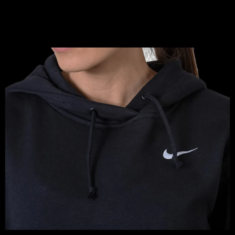 Nike Nsw Flc Trend Hoodie White/Black Svart