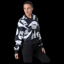 Nike Nsw Fleece Crew Black Flerfärgad
