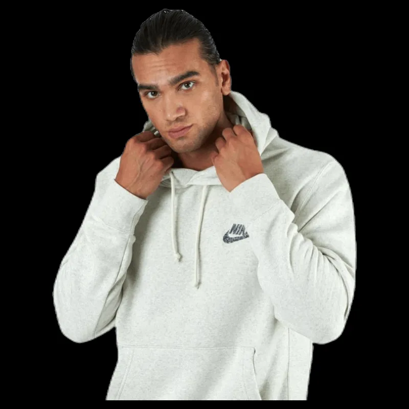 New Nike Nsw Hoodie Po Sb Beige Vit