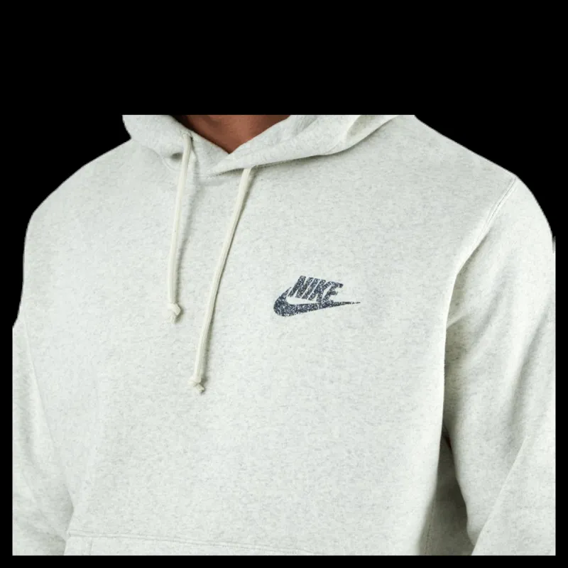 New Nike Nsw Hoodie Po Sb Beige Vit