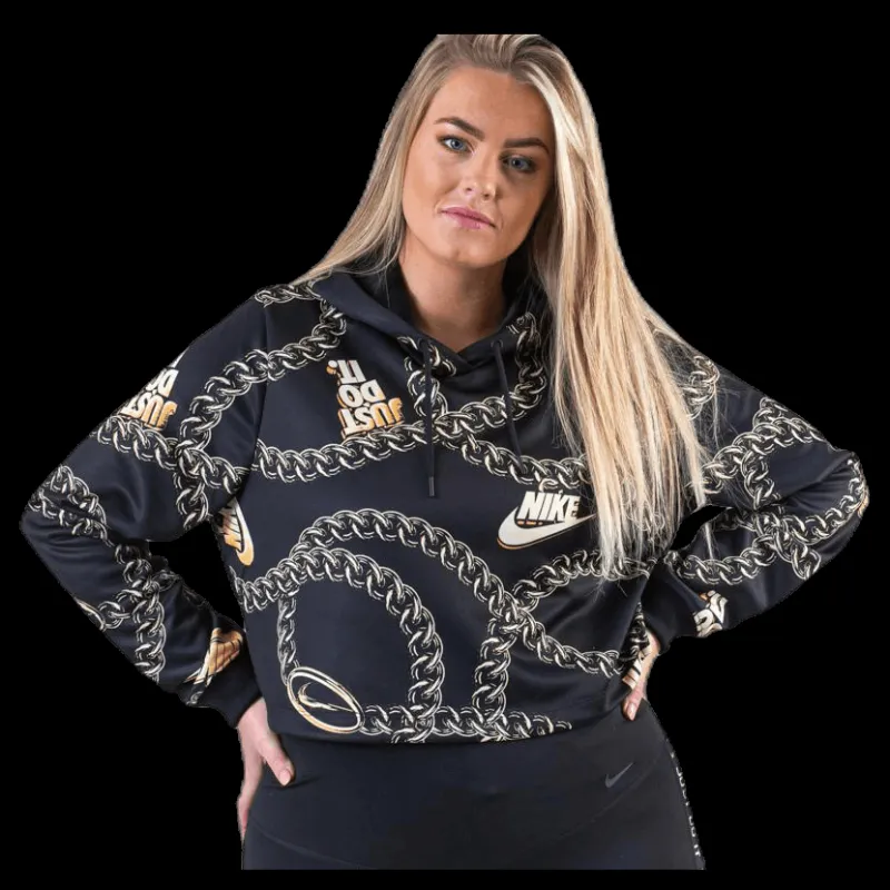 Nike NSW Hoody Glam Dunk Plus Black Svart Discount