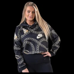 Nike NSW Hoody Glam Dunk Plus Black Svart Discount