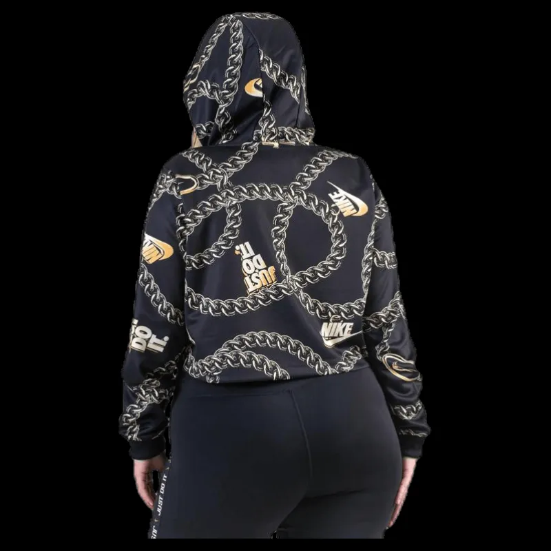 Nike NSW Hoody Glam Dunk Plus Black Svart Discount