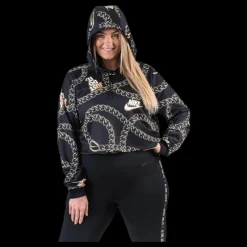 Nike NSW Hoody Glam Dunk Plus Black Svart Discount