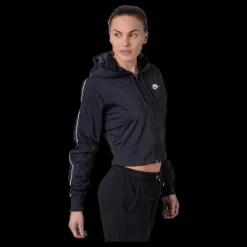 New Nike Nsw Hrtg Hoodie Fz Pk White/Black Svart