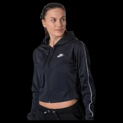 New Nike Nsw Hrtg Hoodie Fz Pk White/Black Svart