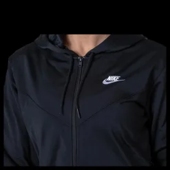 New Nike Nsw Hrtg Hoodie Fz Pk White/Black Svart