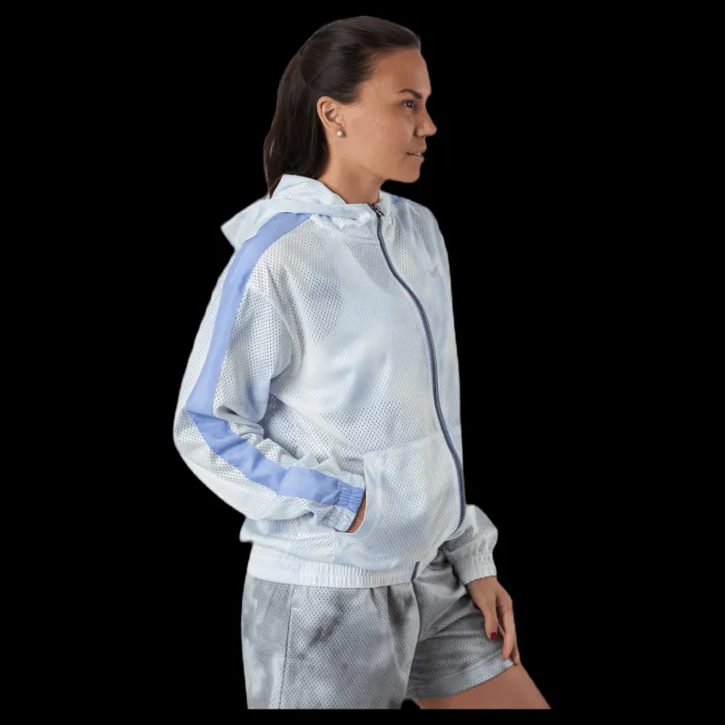 Online Nike Nsw Icn Clsh Jkt Mesh Aop White Blå