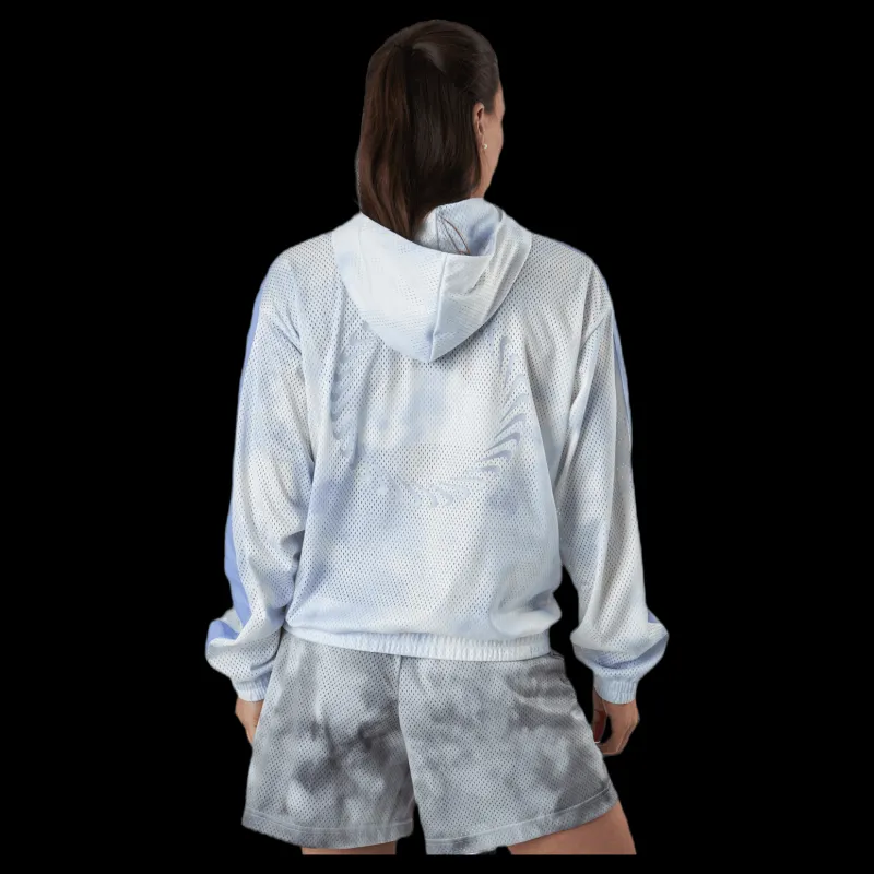 Online Nike Nsw Icn Clsh Jkt Mesh Aop White Blå