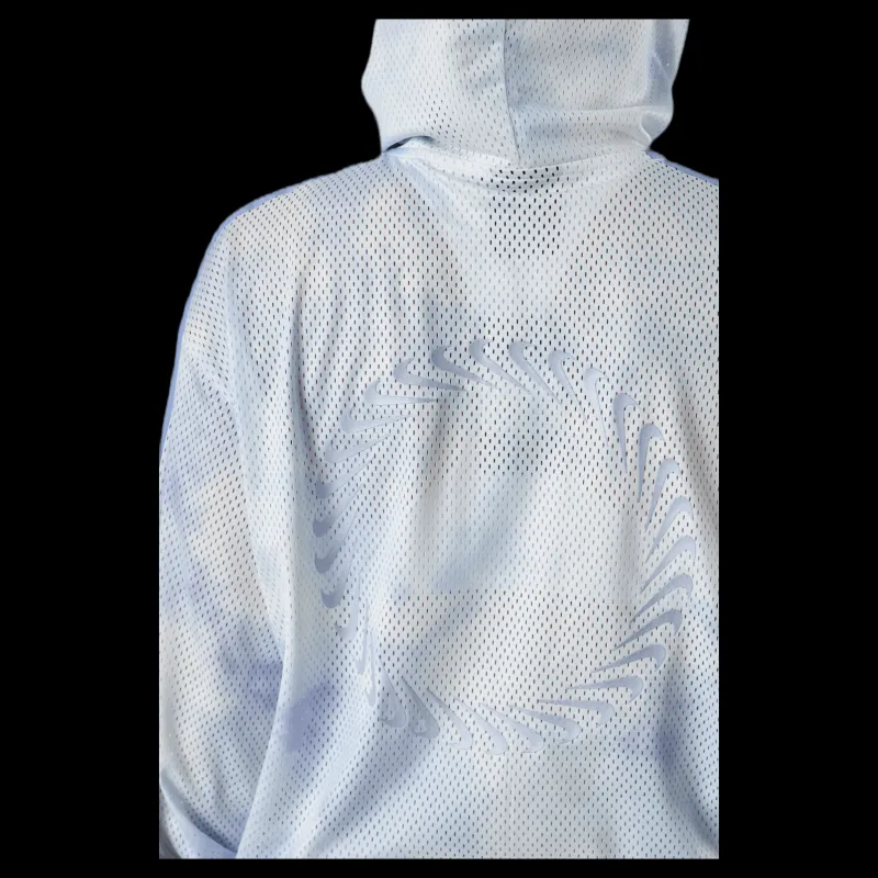 Online Nike Nsw Icn Clsh Jkt Mesh Aop White Blå