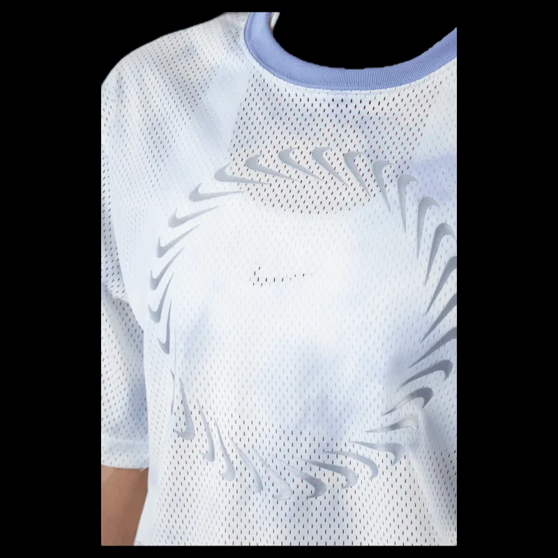 New Nike Nsw Icn Clsh Ss Top Mesh Aop White Vit