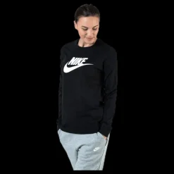 Nike Nsw Ls Sweater White/Black Svart Hot