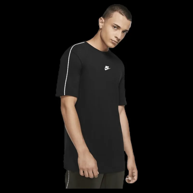 New Nike Nsw Repeat Top Ss Black Svart