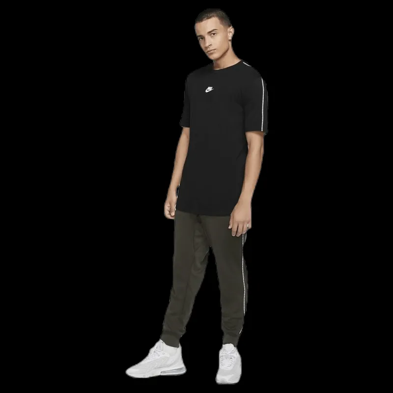 New Nike Nsw Repeat Top Ss Black Svart