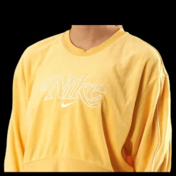 Nike Nsw Retro Femme Crew Terry Yellow Gul Online