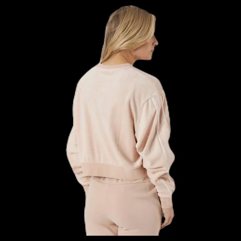 Hot Nike Nsw Retro Femme Crew Terry Beige Rosa