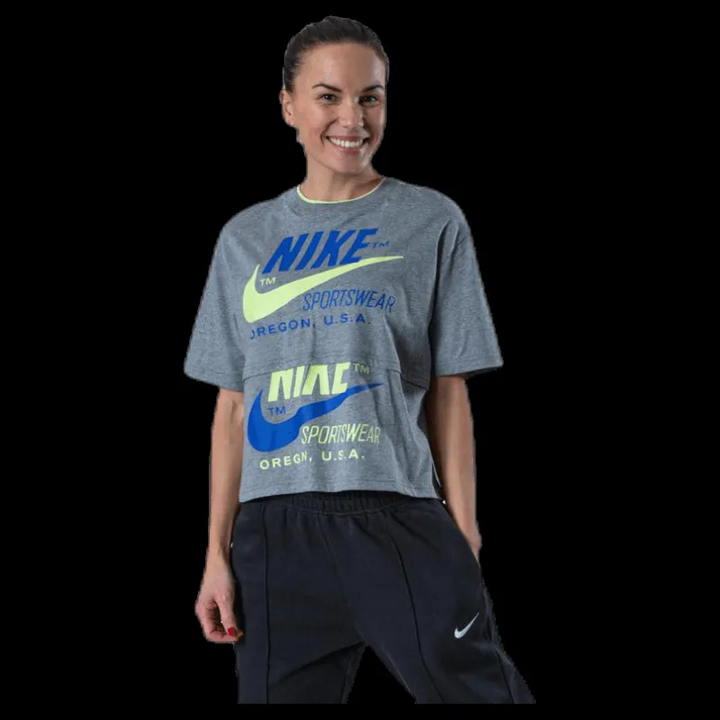 Nike Nsw Short-Sleev Pink Grå Online