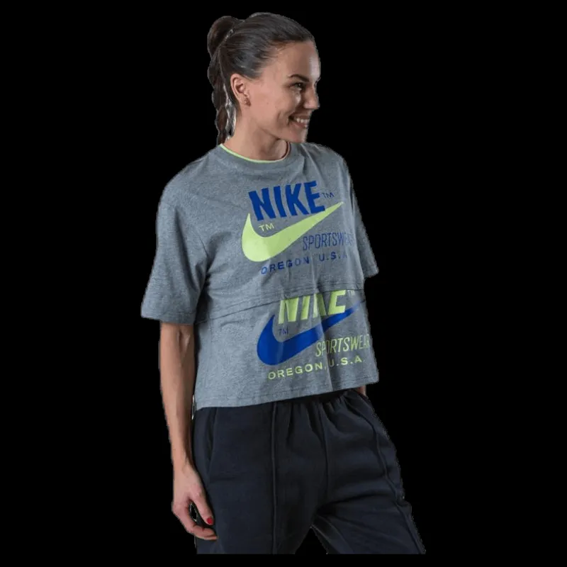 Nike Nsw Short-Sleev Pink Grå Online