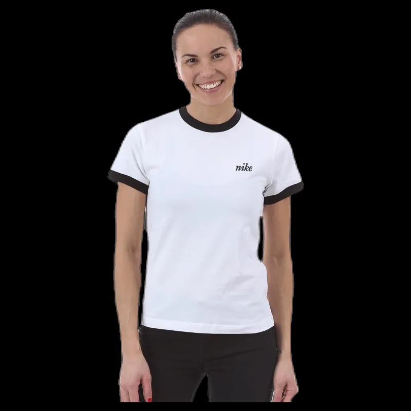 New Nike NSW SS Top Ringer White/Black Vit och Svart