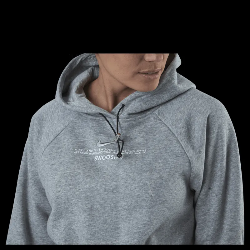 Nike Nsw Swoosh Hoodie Ft Grey Grå Best