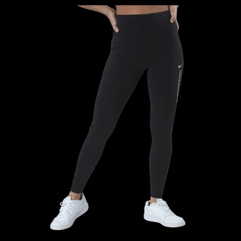 Nike Nsw Swoosh Lggng Hr White/Black Svart Clearance