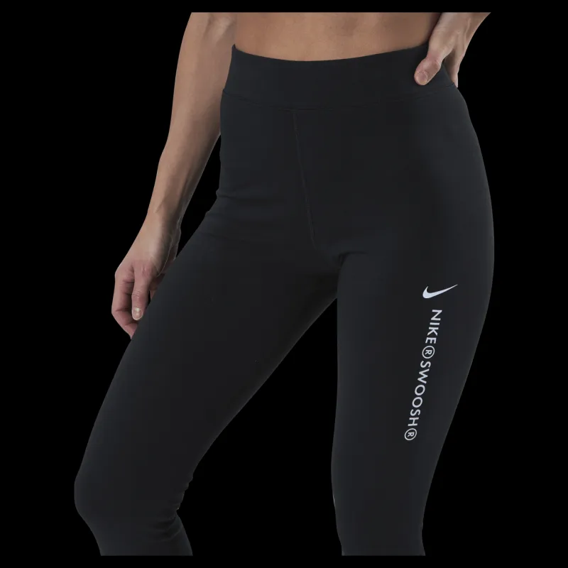 Nike Nsw Swoosh Lggng Hr White/Black Svart Clearance