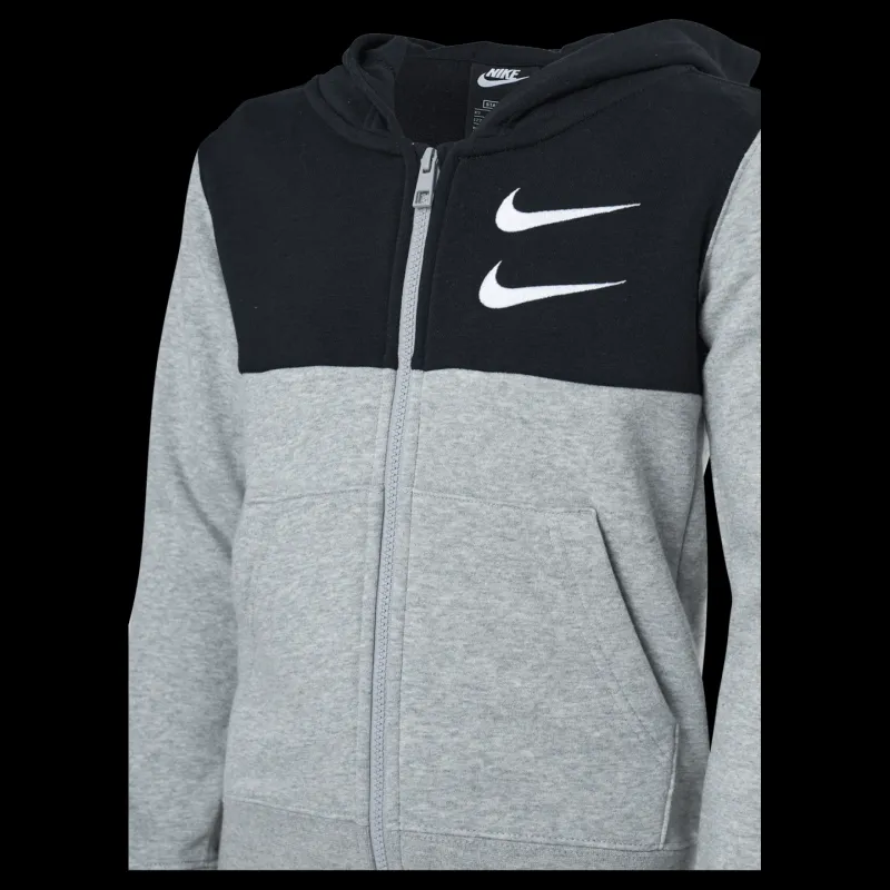 Sale Nike NSW Swoosh Zip Hoodie Junior Grey Grå