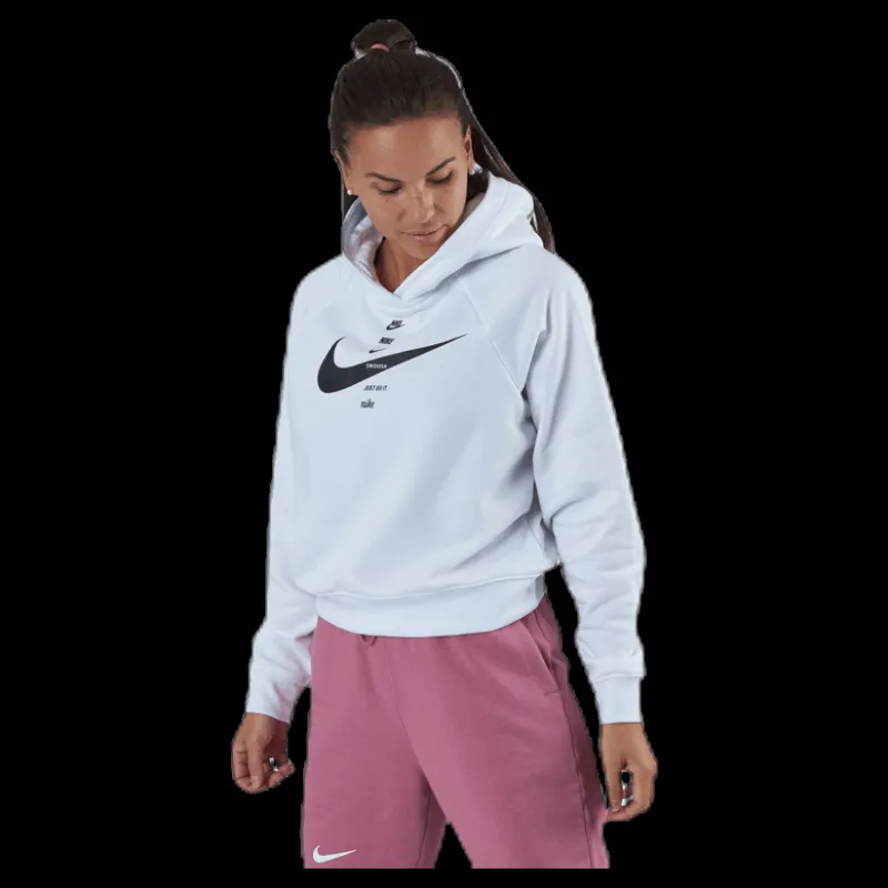 Outlet Nike Nsw Swsh Hoodie Flc Bb White/Black Vit