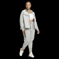 Nike Nsw tch flc wr hoody fz plus Grey Grå New