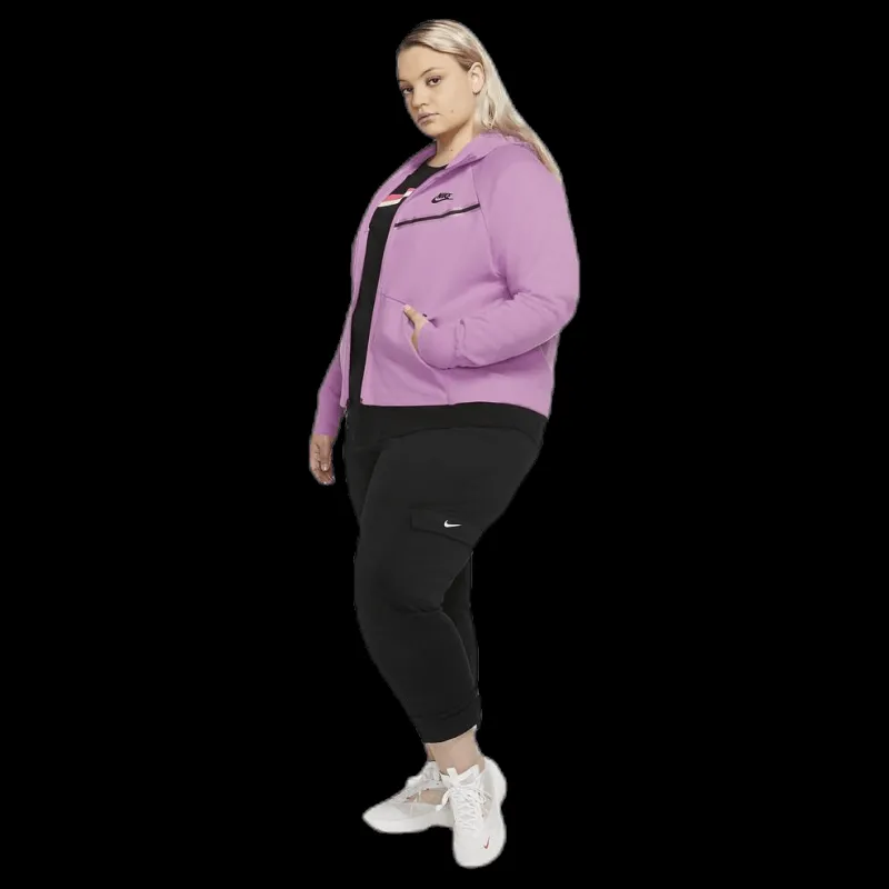 Nike Nsw tch flc wr hoody fz plus Pink Rosa