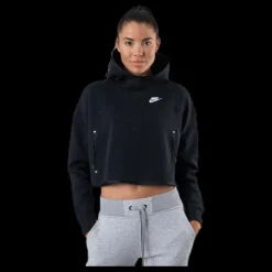 Nike Nsw Tech Fleece Po Hoodie White/Black Svart Clearance