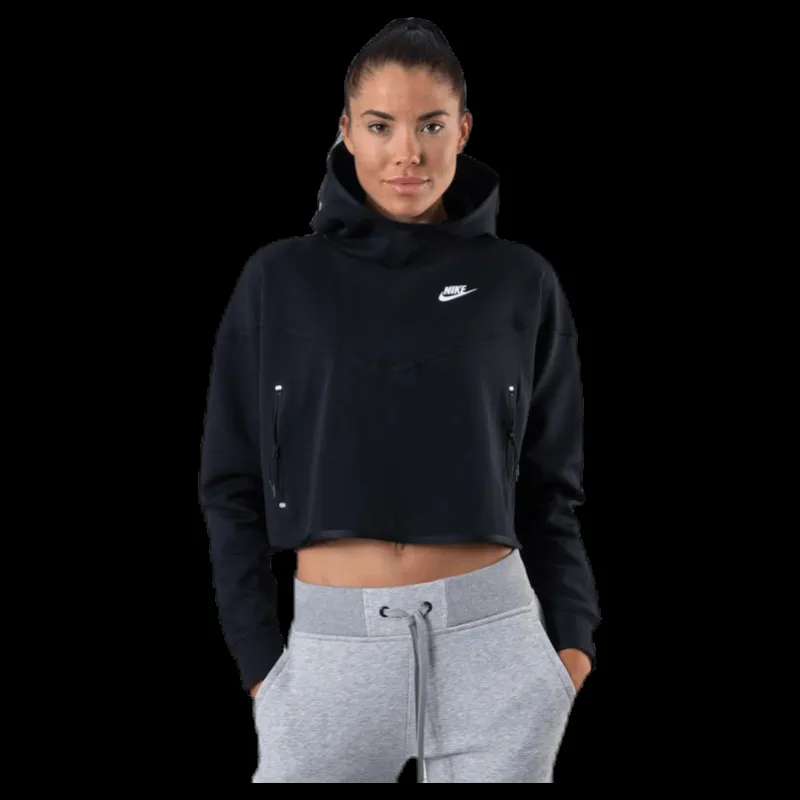 Nike Nsw Tech Fleece Po Hoodie White/Black Svart Clearance