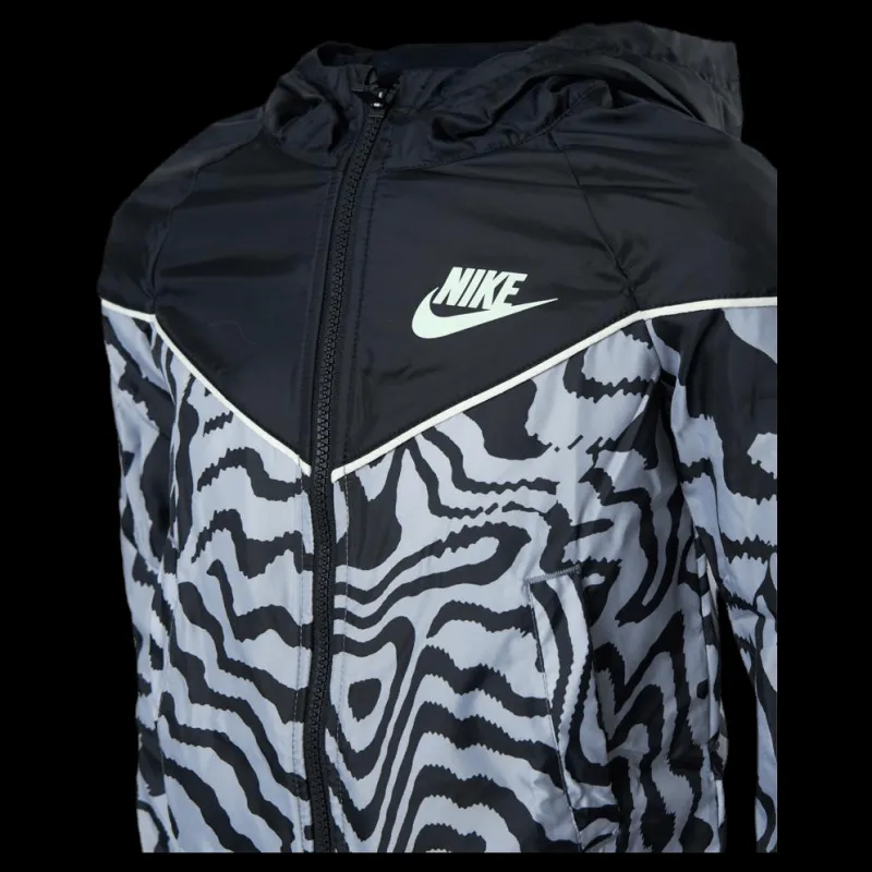 Outlet Nike NSW Windrunner AOP Jacket Black Svart