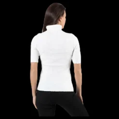Pieces Nukisa 2/4 Mock Neck Top Bc White Vit Best
