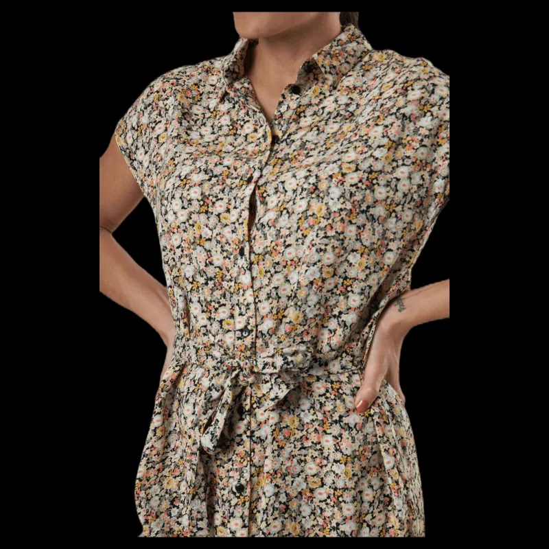 Pieces Nya Ss Shirt Dress Black Svart Best