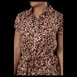 Online Pieces Nya Ss Shirt Dress Orange