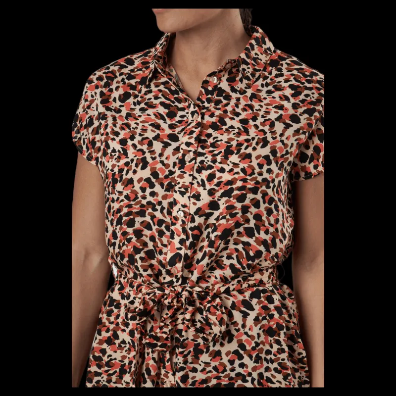 Online Pieces Nya Ss Shirt Dress Orange