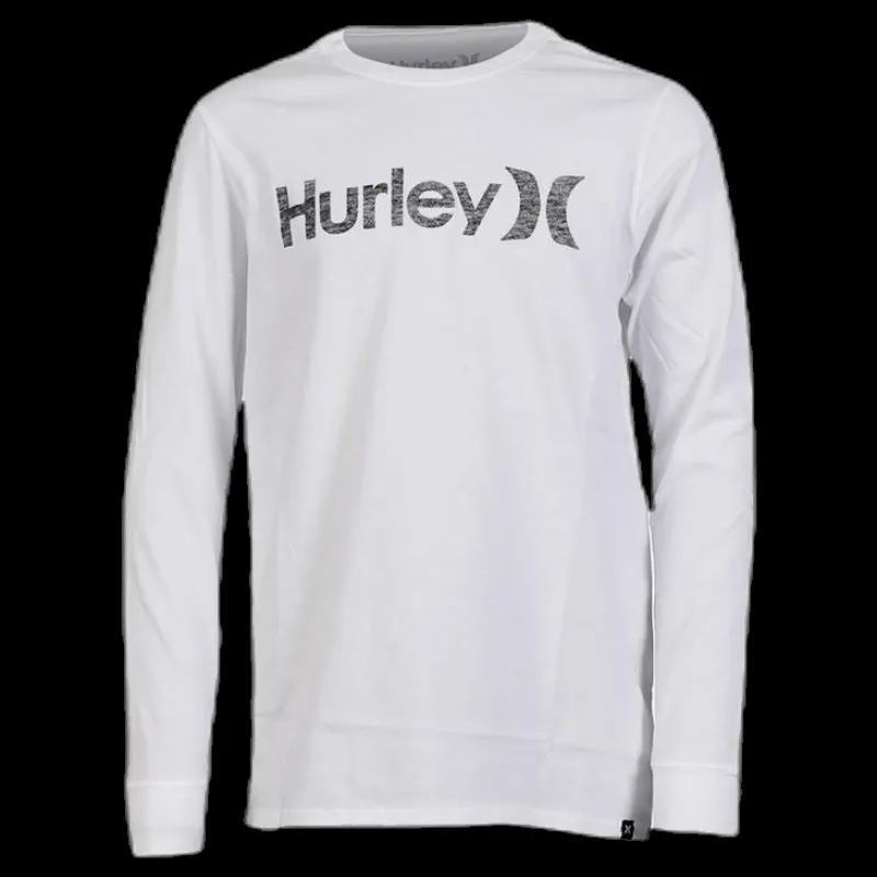 New Hurley OAO Push Through LS Junior White Vit