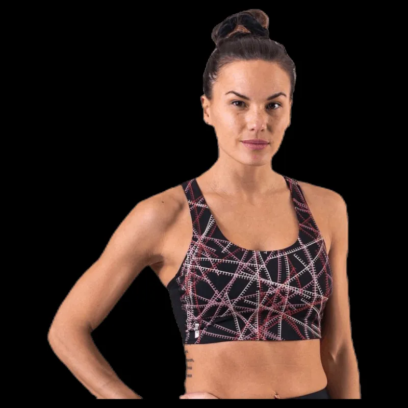 Only Play Odele Aop Sports Bra Black Svart New