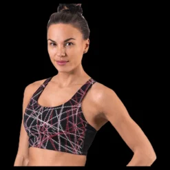 Only Play Odele Aop Sports Bra Black Svart New