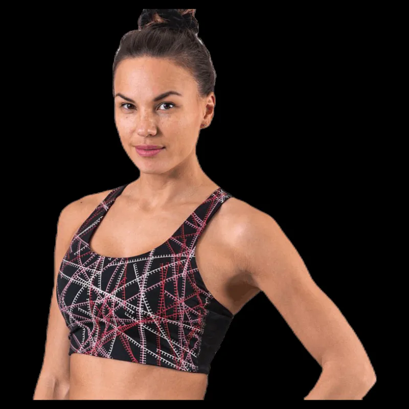 Only Play Odele Aop Sports Bra Black Svart New