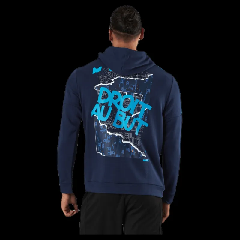 Discount Puma Olympique Marseille Culture Hoody II Blue Blå