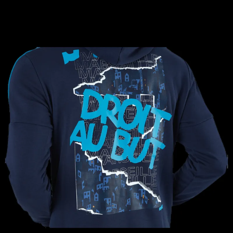 Discount Puma Olympique Marseille Culture Hoody II Blue Blå