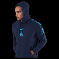 Discount Puma Olympique Marseille Culture Hoody II Blue Blå