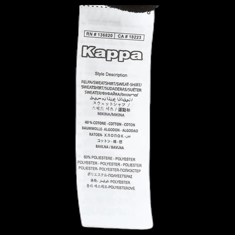 Kappa Omni FZ Sweathood Black Svart Hot