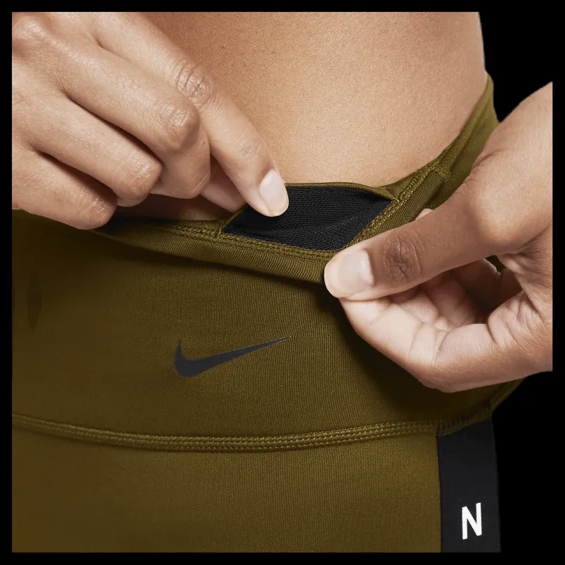 New Nike One Tight 7/8 GRX Taping Black/Green Brun