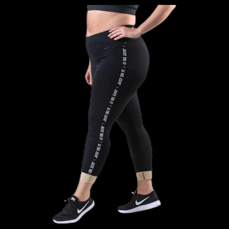 Discount Nike One Tight 7/8 Plus Black Svart