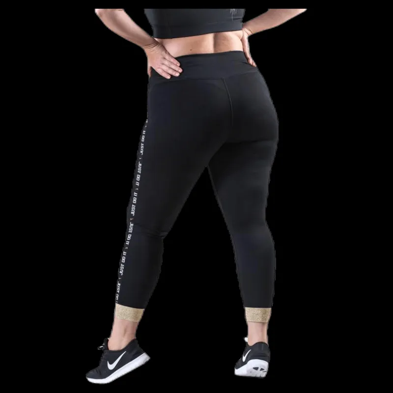 Discount Nike One Tight 7/8 Plus Black Svart