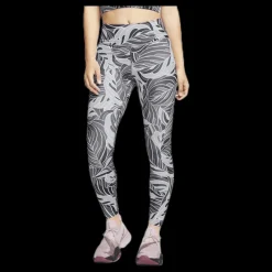 Nike One Tight 7/8 Psychadelic Palm Black/Grey Flerfärgad New